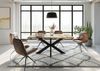 Baumtisch Mango 180x90x74 natur lackiert / Epoxid schwarz, Kreuzgestell anthrazit matt EPOXY Bild 3