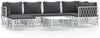 vidaXL 7-tlg. Garten-Lounge-Set mit Kissen Weiß Stahl 3186894 Bild 1