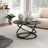 Couchtisch Calgary Schwarz 79.5 x 46 cm mit großer Arbeitsfläche Vicco Bild 4