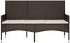 vidaXL Gartenbank 3-Sitzer mit Kissen Braun Poly Rattan 319491 Bild 3