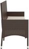 vidaXL Gartenbank 3-Sitzer mit Kissen Braun Poly Rattan 319491 Bild 5