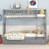 90x200cm Etagenbetten, Kinderbetten,Funktionelle Betten, Etagenbett mit Schubladen, Cabrio-Betten, Grau Bild 3