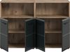 Badkombination (B/H/T: 120x80x30 cm) in schwarz matt und Nox Oak Nachbildung Bild 3