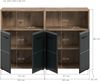 Badkombination (B/H/T: 120x80x30 cm) in schwarz matt und Nox Oak Nachbildung Bild 4