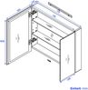 EMKE Spiegelschränke 75x65cm Spiegelschrank Badschrank mit Doppelseitiger Spiegel (Weiß) Bild 5