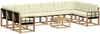 vidaXL Outdoor-Sofagarnitur mit Kissen 11 pcs Weiß und Creme 3389936 Bild 2