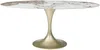 Vente-unique - ELVA Esstisch Keramik WeißGold - B 90 cm x H 78 cm x L 180 cm Bild 3