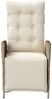 vidaXL 3-tlg. Bistro-Set mit Kissen Beige Poly Rattan 365300 Bild 5