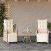 vidaXL 3-tlg. Bistro-Set mit Kissen Beige Poly Rattan 365300 Bild 3