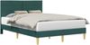 vidaXL Bettrahmen mit Kopfteil Dunkelgrün 120 x 190 cm Stoff 42027573 Bild 2