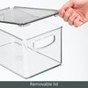 Aufbewahrungsbox Stapelbar 2er Set mit Deckel mDesign transparent rauchgrau Bild 5