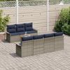 vidaXL Gartensofa-set 8 pcs Grau und Marineblau Poly-Rattan 3355959 Bild 3