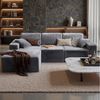 HawthyHome Ecksofa mit Schlaffunktion, Liegesessel, 3 Rückenlehnen & 4 Kissen, Modulares Ecksofa L-Form Cordstoff, frei kombinierbar Bild 4