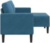 vidaXL 2-Sitzer-Sofa mit Chaiselongue L-Form Blau 125 cm Samt 4107068 Bild 5