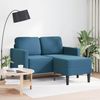 vidaXL 2-Sitzer-Sofa mit Chaiselongue L-Form Blau 125 cm Samt 4107068 Bild 2