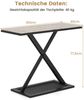 Konsolentisch mit Kunstmarmorplatte Couchtisch mit Metallrahmen Sofatisch 100 x 40 x 77,5 cm Bild 3