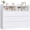 Homfa Kommode Sideboard Komodenschrank, mit 6 Schubladen und 2 offenen Fächern, Breite 120cm Höhe 100cm Bild 5