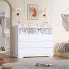 Homfa Kommode Sideboard Komodenschrank, mit 6 Schubladen und 2 offenen Fächern, Breite 120cm Höhe 100cm Bild 3