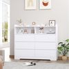 Homfa Kommode Sideboard Komodenschrank, mit 6 Schubladen und 2 offenen Fächern, Breite 120cm Höhe 100cm Bild 2