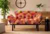 Dmora 2-Sitzer SchlafsofaGuchol, Verwandelbares Sofa, Lineare Stoffstruktur, Schlafsessel mit Stauraum, 155x70 h80 cm, Bunt Bild 4