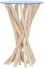 vidaXL Couchtisch mit Glasplatte 35x35x50 cm Massivholz Teak 288813 Bild 5