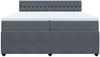 vidaXL Boxspringbett mit Matratze Dunkelgrau 200x200 cm Samt 3287837 Bild 4