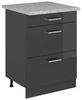 Küchenunterschrank R-Line Anthrazit Hochglanz 60 cm AP Marmor Vicco Bild 4