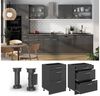 Küchenunterschrank R-Line Anthrazit Hochglanz 60 cm AP Marmor Vicco Bild 3