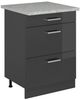 Küchenunterschrank R-Line Anthrazit Hochglanz 60 cm AP Marmor Vicco Bild 5