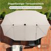 COSTWAY Sonnenschirm, 450 x 260 cm, LED-Solar-Beleuchtung, UPF 50+, mit Ständer Bild 3