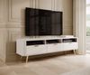 Selsey 'Oval' TV-Lowboard mit 3 Schubladen, weiß, ca. 49 x 162 x 38 cm Bild 2