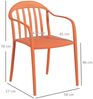 Stuhl 57x54x78 cm (L x B x H), stapelbar, wetterfestes Kunststoff, rot, bis 120 kg Bild 3