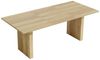 KLAM HOME Esstisch Ausziehbarer Esstisch 140–200 cm Eichenoptik für 6–8 Personen (Moderner Esszimmertisch mit verdickter Tischplatte & Lamellenbeinen), Rechteckiger Esstisch aus MDF, flexibel ausziehbar Bild 2