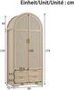 Moderner Kleiderschrank mit gebogenen Türen,Großzügiger Stauraum,Mit Kleiderstange und Schubladen,Luxuriöser Kleiderschrank,Geeignet für Schlafzimmer und Eingangsbereiche Bild 3