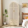 Moderner Kleiderschrank mit gebogenen Türen,Großzügiger Stauraum,Mit Kleiderstange und Schubladen,Luxuriöser Kleiderschrank,Geeignet für Schlafzimmer und Eingangsbereiche Bild 4