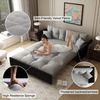BBG Schlafsofa 3-in-1 Schlafsofa 190 cm – Platzsparendes Ausziehsofa mit Bettfunktion, Kleine Größe Gästebett, Velours Couch mit Kissen, Perfekt für kleine Wohnungen & Besuch Bild 4
