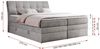 Boxspringbett, Stauraumbett, Bett mit Multipocket-Matratze und Topper - GOLD-10-KING - 200x200cm - Hellgrau Velours - H4 Bild 5