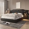 LVHOM Boxbett 160x200cm Bettgestell, PU-Leder, Verlängertes und Vergrößertes Kopfteil, Nachttischlampe, USB-Ladeanschlüssen, hydraulischem Stauraum-System, Polsterbett Doppelbett Bild 5