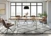 Baumtisch Mango 260x100x76 natur lackiert / Epoxid schwarz, U-Beine silber matt EPOXY Bild 3