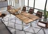 Baumtisch Mango 260x100x76 natur lackiert / Epoxid schwarz, U-Beine silber matt EPOXY Bild 2