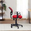 IDIMEX Kinderdrehstuhl Schreibtischstuhl Drehstuhl Bürodrehstuhl COOL, 5 Doppelrollen, Sitzpolsterung, Armlehnen, in rot Bild 4