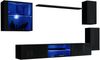 Hängende Wohnwand Switch XXIII in Schwarz 250 x 140 cm 5-teilig Bild 2