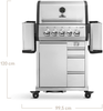 BURNHARD® Gasgrill 3-Brenner inkl. Heckbrenner, mit Gusseisen Grillrost & inkl. stabiler Abdeckhaube, Seitenkochfeld mit Infrarot Keramikbrenner - EARL - Silber - #945994 Bild 3