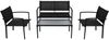 vidaXL 4-tlg. Garten-Lounge-Set Textilene Schwarz 42162 Bild 2