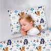 Amilian Kinderbettwäsche 100x135 - Bettwäsche Kinder - Kopfkissenbezug 40x60 cm Babybettwäsche, 2 teilig, 100% Baumwolle, für Mädchen und Jungen Bild 4
