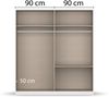 rauch Kleiderschrank, Drehtürenschrank COSTA, 4-türig, push-to-open, Alpinweiß, 181 x 197 x 54 cm Bild 5
