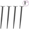 vidaXL Konsolentischbeine Konische Form 4 Stk. Anthrazit 72-73 cm Stahl 4012518 Bild 3