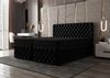 B&B Home 'Figo III' Boxspringbett mit Bettkasten, Samt, Schwarz, 200x200 cm Bild 5