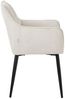 ML-DESIGN Stuhl Esszimmerstuhl mit dickem gepolsterter Sitz Rücken- und Armlehnen (6 St), Wohnzimmerstuhl aus Frotteestoff Creme Loungesessel Polsterstuhl Bild 3