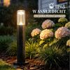 Nettlife Außen-Stehlampe Pollerleuchte 40cm 10W 3000K warmweiß schwarze Wegeleuchte Glas, für Garten Hof Weg Terrasse Balkon–Außenbeleuchtung Deko Bild 4